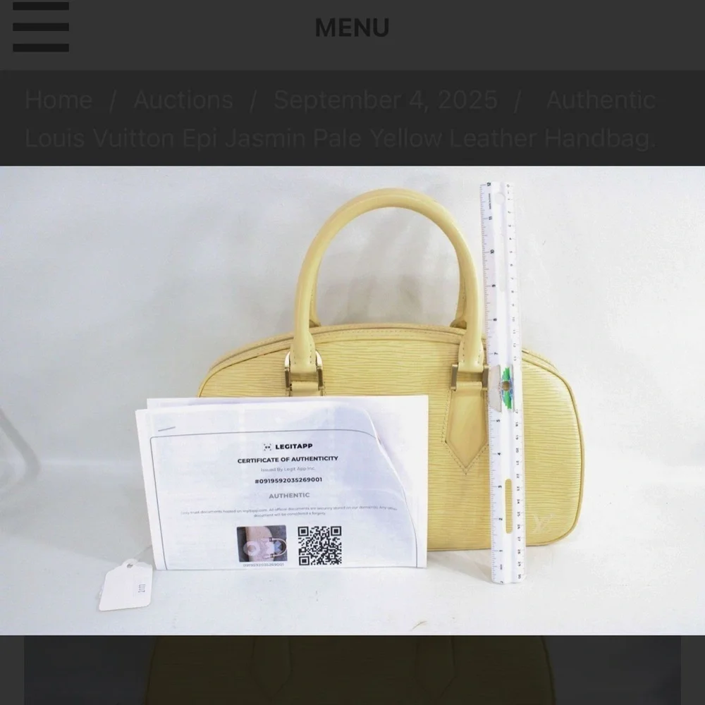 Louis Vuitton Cream Leather Satchel